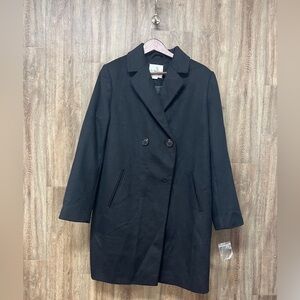 NWOT - Sam Edelman Black Wool Peacoat